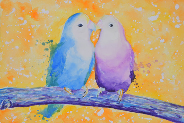 Lovebirds by Krystlesaurus