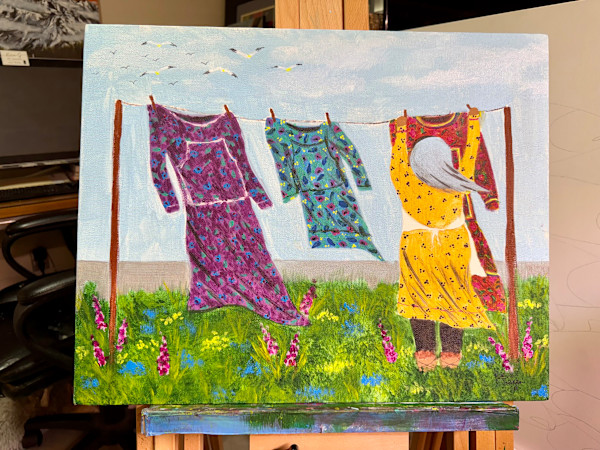 Laundry Days ORIGINAL PAINTING by Karen  (Eben) Garcia, Image 1.
