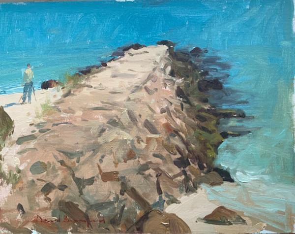 Artist Painting on Napa Tree Jetty by David Bareford, Image 1.