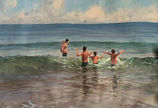 Beach Figures in the Surf by David Bareford, Image 2.
