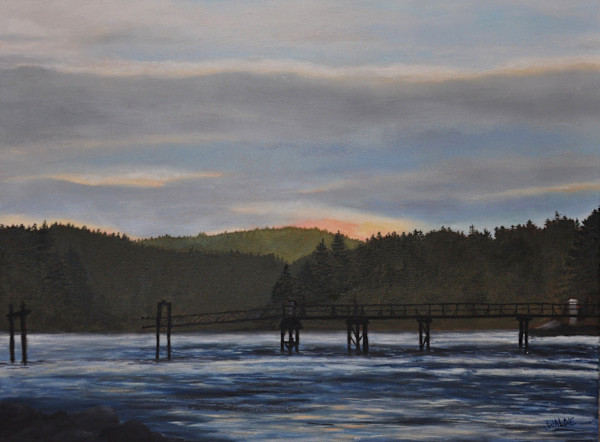 Sitting by the Dock at Bennett Bay by Jody Waldie