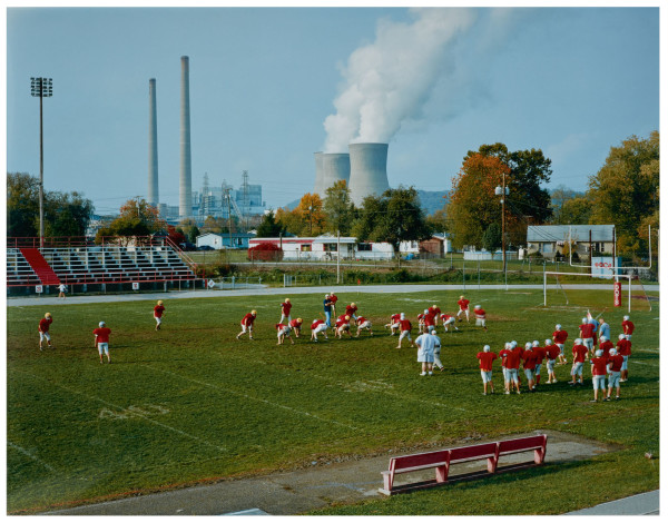 Poca High School and Amos Coal Power Plant, West Virginia by Mitch Epstein