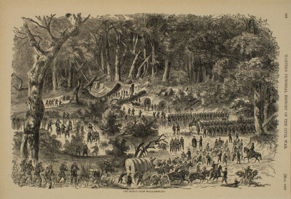Harper's Pictorial History of the Civil War (The March from Williamsburg)