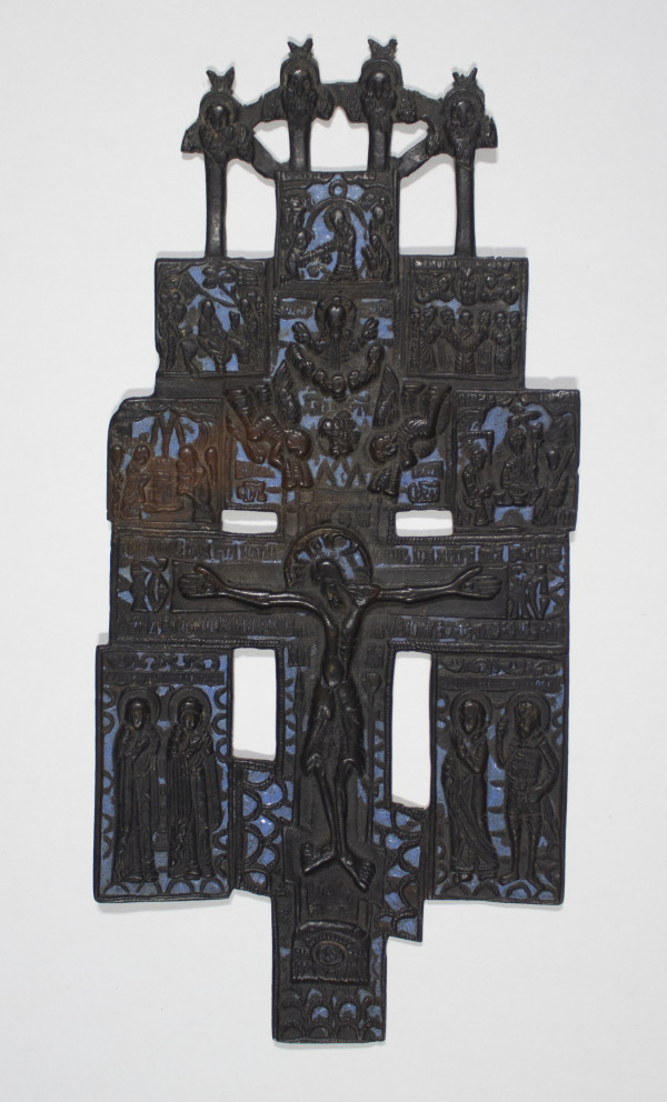Russian Bronze Relief of Christ's Crucifixion by Unknown