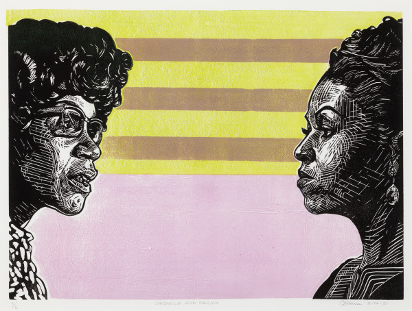 BETWEEN GENERATIONS (Shirley Chisholm and Michelle Obama) by Cameron Johnson