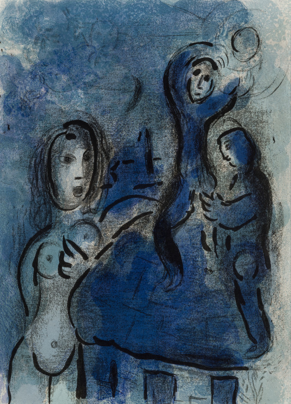 Rahab and the Spies of Jericho, from "Drawings for the Bible" by Marc Chagall