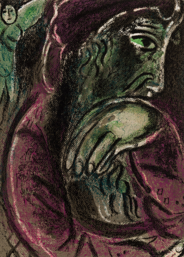 Job in Despair, from "Drawings for the Bible" by Marc Chagall