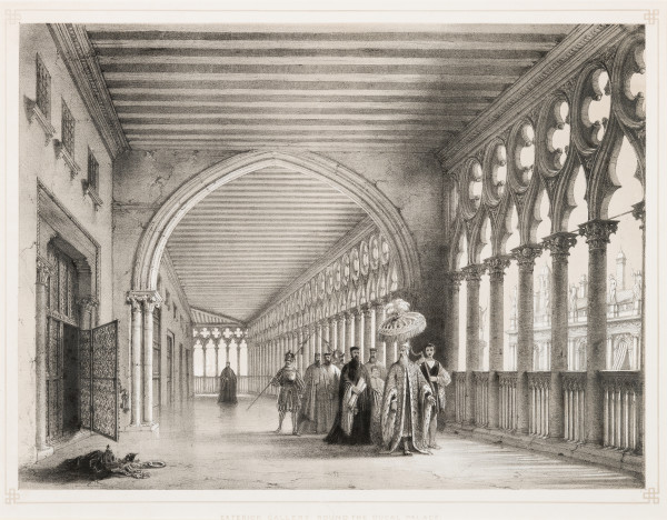 Exterior Gallery Round the Ducal Palace by Joseph Nash