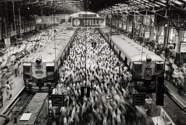 Church Gate Station, Western Railroad Line, Bombay, India by Sebastião Salgado