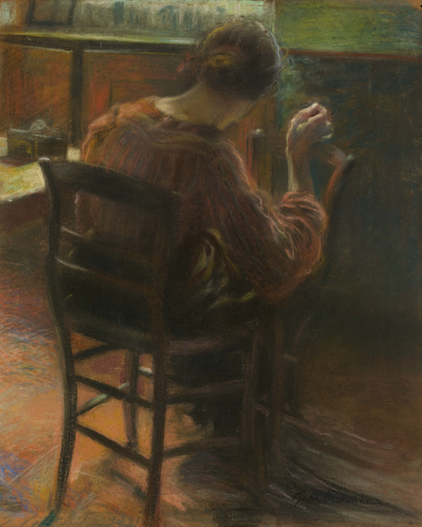 Mending the Chair by Gari Melchers