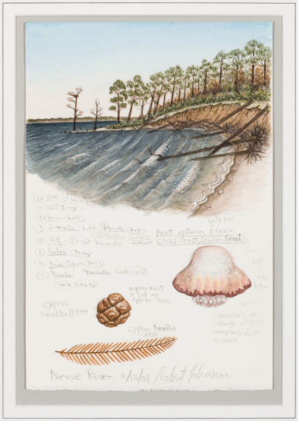 Notebook Page - Neuse River by Robert Johnson
