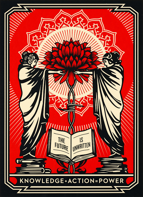 The Future is Unwritten x Robert Rauschenberg Foundation by Shepard Fairey