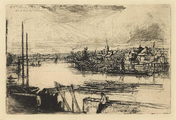 Old Chelsea (Out of Whorler's Window) by Francis Seymour Haden