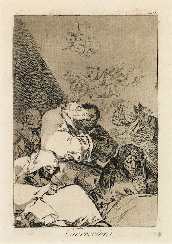 Correccion (plate 46 from "Los Caprichos") by Francisco de Goya