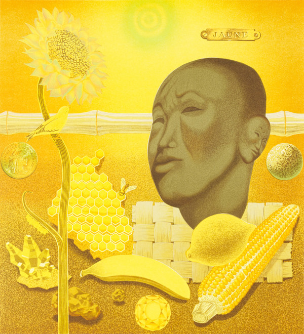 Buddha, Life in Yellow by Victor Vasarely