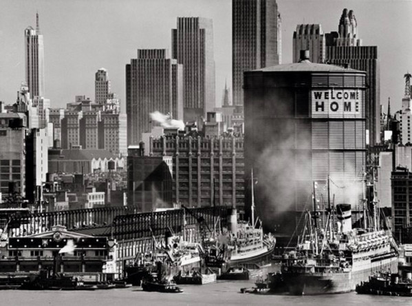Hudson River Waterfront at Midtown by Andreas Feininger