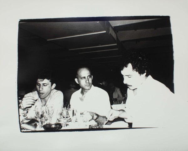 Carlos Santana and Others at Table by Andy Warhol