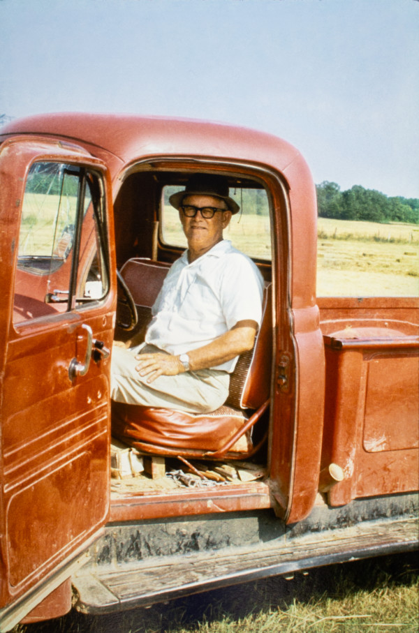 William Ferris Sr., hay field, Fisher Ferry Road, Warren County, Mississippi, 1963 by William R. Ferris