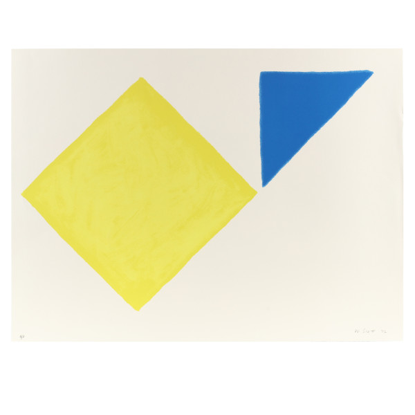 Yellow Square Plus Quarter Blue by William Scott