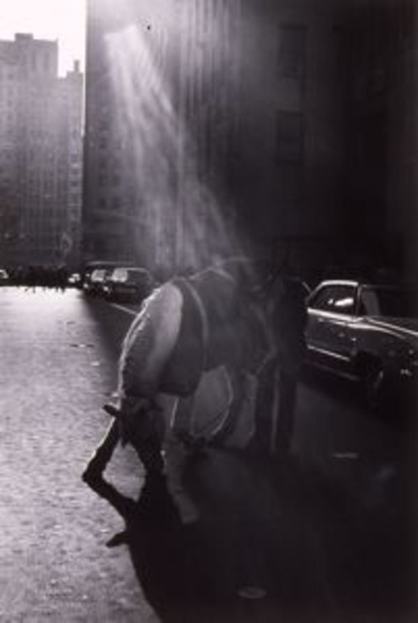 Horse and Cowboy, Rockefeller Center, N.Y.C. by Louis Stettner