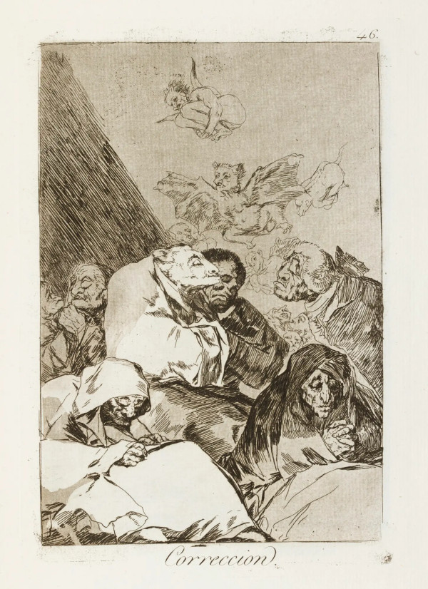 Correccion (plate 46 from "Los Caprichos") by Francisco de Goya