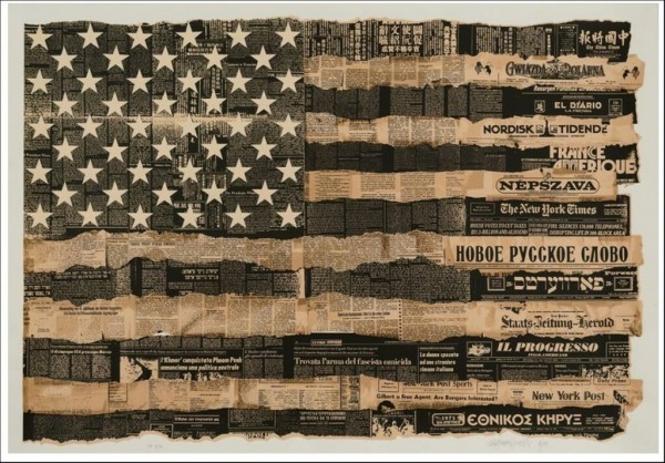 Melting Pot Flag, America the Melting Pot by Massimo Vignelli