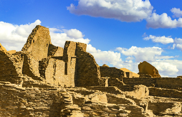 Pueblo Bonito Chaco Canyon Late Afternoon #1 by Rodney Buxton