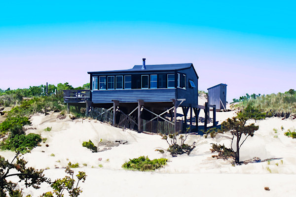 Artists Shack Sand Dunes Cape Cod Mid-Morning by Rodney Buxton, Image 1.