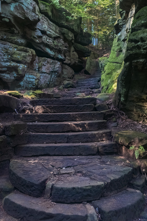 The Steps at the Ledges Afternoon by Rodney Buxton