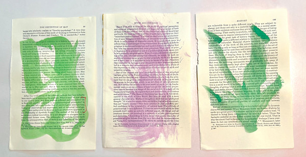 mystic causes: green and violet triptych by Sherri Silverman, Image 1.