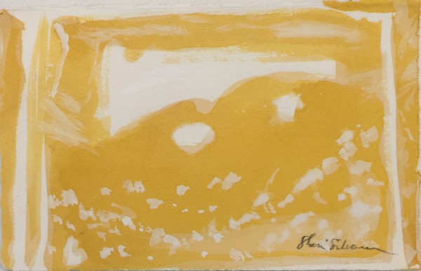 Through the Window: Yellow Landscape Abstraction by Sherri Silverman