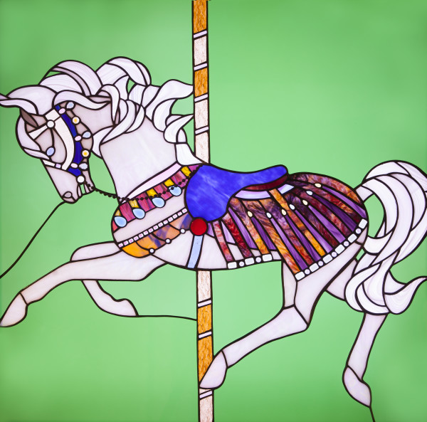 Carousel Horse (Green) by Sledd-Winger Glassworks