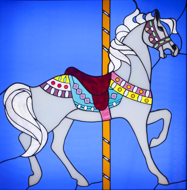 Carousel Horse (Blue) by Sledd-Winger Glassworks