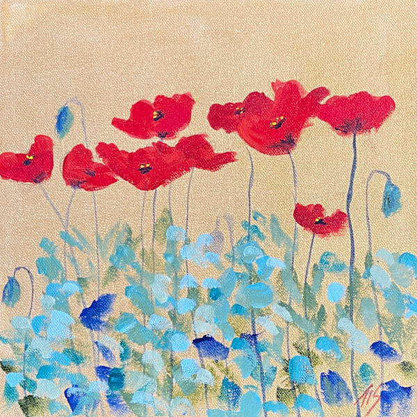 Creekside Poppies by Thomas Stevens