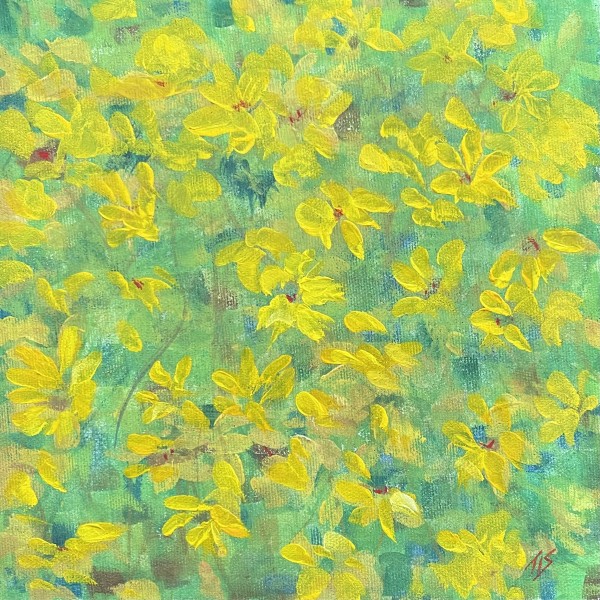 Swamp Sunflowers (Study) by Thomas Stevens