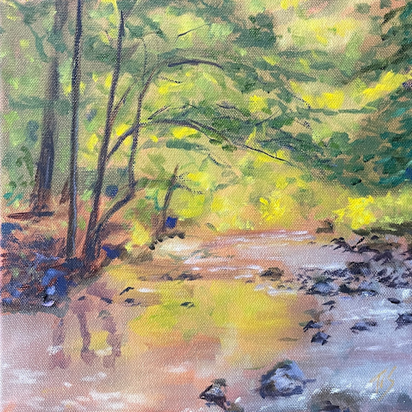 New Hope Creek Study I 35.9925N 79.0533W by Thomas Stevens