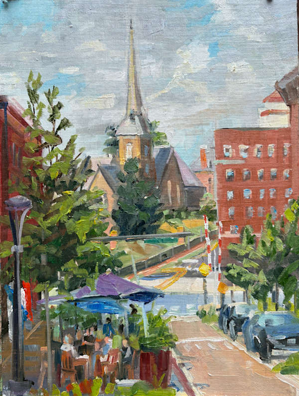 Lunchtime Baltimore St. by Elaine Lisle