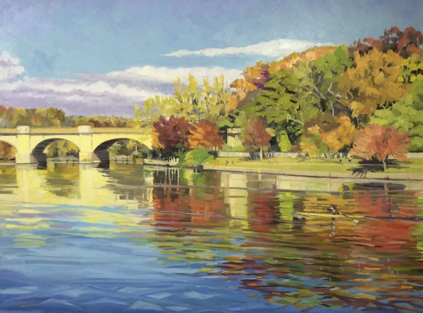 Fall Reflections on the Schuylkill by Elaine Lisle