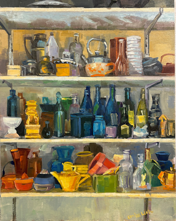 Stuff on Shelves by Elaine Lisle