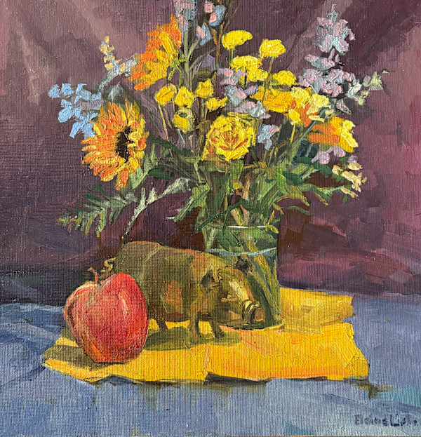Flowers Apple & Pig by Elaine Lisle