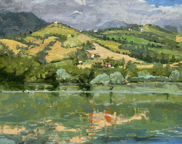 Morning Reflections Lago San Ruffino by Elaine Lisle