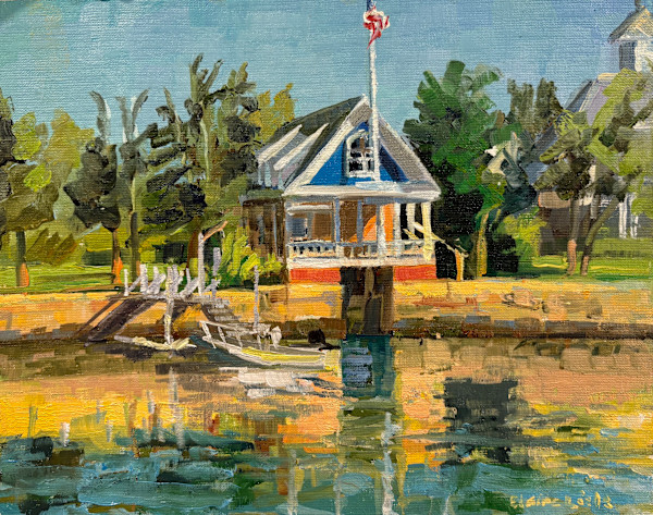 Lone Boathouse by Elaine Lisle