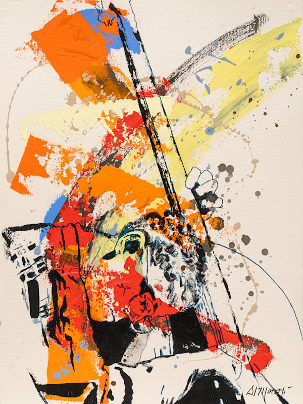 Bass Player, Quick Draw Series by Al Moretti