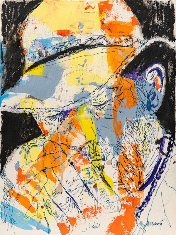 Harmonica Player by Al Moretti