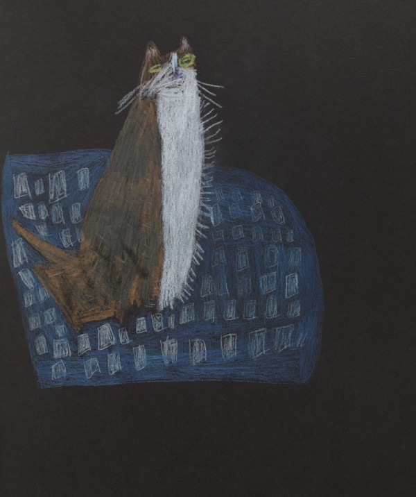 73B. Stu 1 Seated Cat by Rachel Carlin
