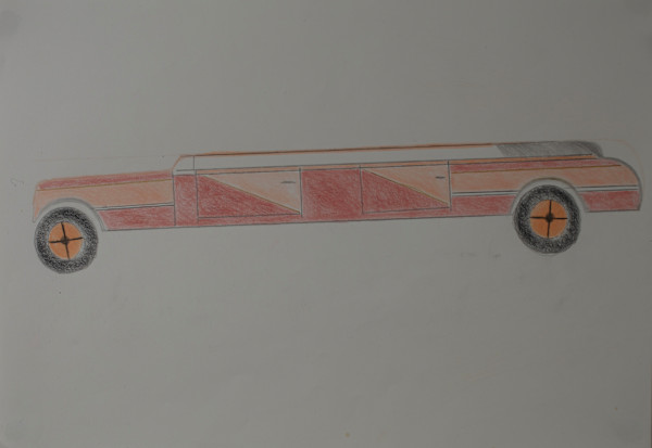 Alan Ward #2 - Red & Orange Car by Alan Ward