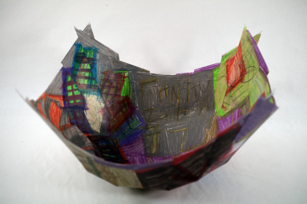 Expressionistic Paper Bowl by Anna Price