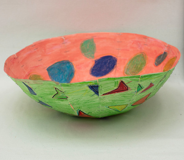 Orange Polka Dots Bowl by Cathy  Pitzak