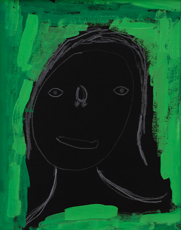 Green Top Gal # 3 by Cathy  Pitzak