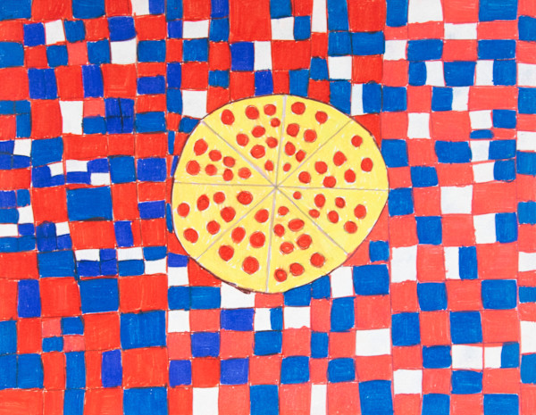 Circle of Pizza by Cindy Johnson